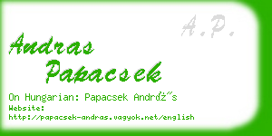 andras papacsek business card